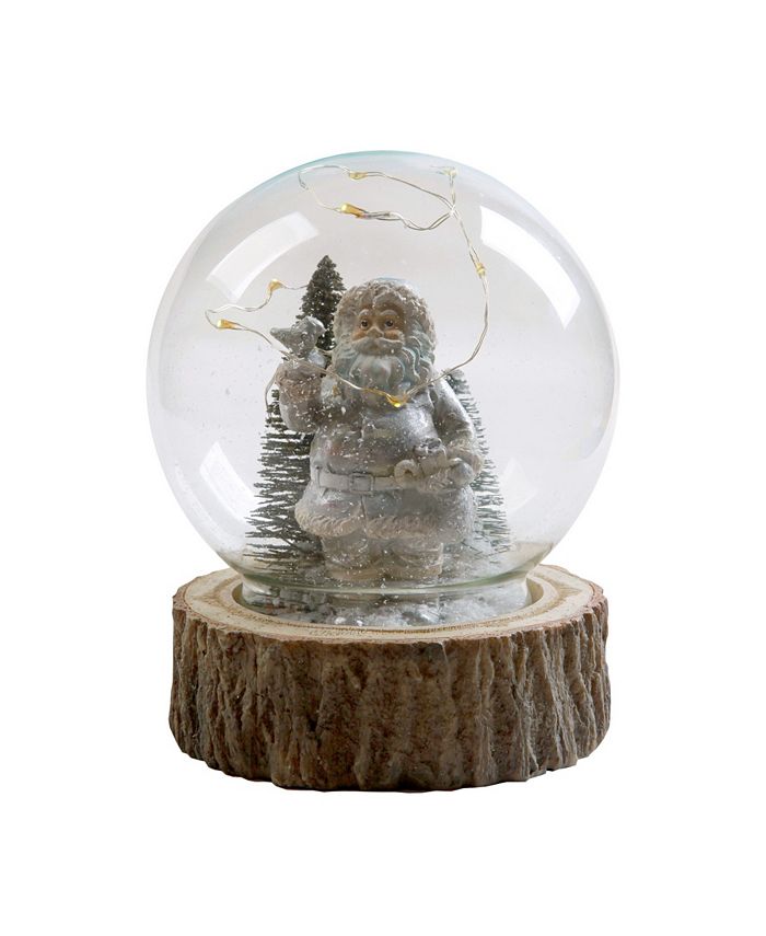 National Tree Company - 6"  Santa in Glass Globe with LED Lights