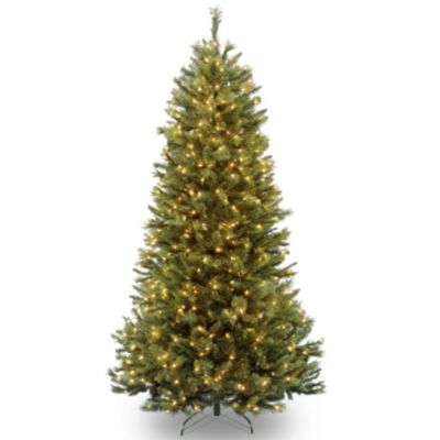 National Tree Company - National Tree 7 .5' Rocky Ridge Sliim Pine Hinged Tree with 600 Clear Lights