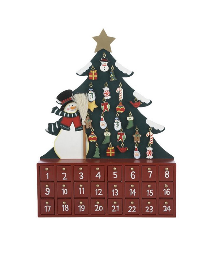 Kurt Adler Wooden Snowman with Tree Advent Calendar Macy s