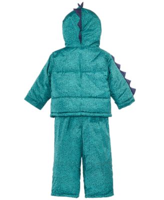 Carter's Baby Boys 2-Pc. Hooded Dino Jacket & Snow Bib & Reviews ...