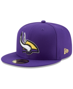New Era Minnesota Vikings Logo Elements Collection 59fifty Fitted Cap In Purple