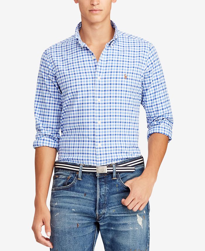 Polo Ralph Lauren Slim Fit Stretch Oxford Shirt & Reviews - Casual Button-Down Shirts - Men - Macy's