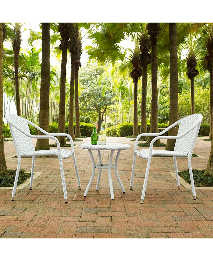 Crosley palm harbor outdoor wicker round sales side table