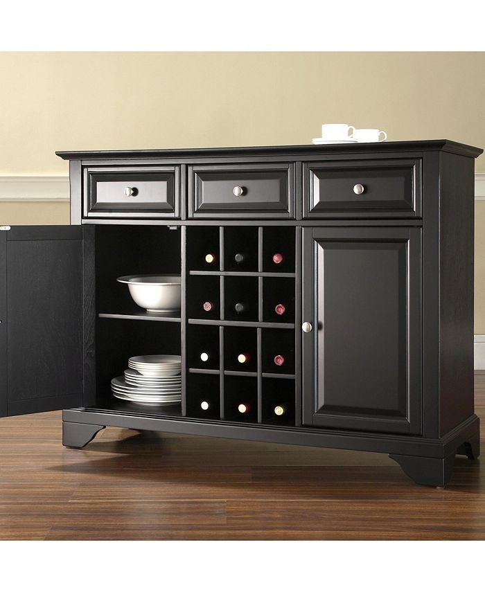 Crosley Lafayette Buffet Server Sideboard With Wine Storage