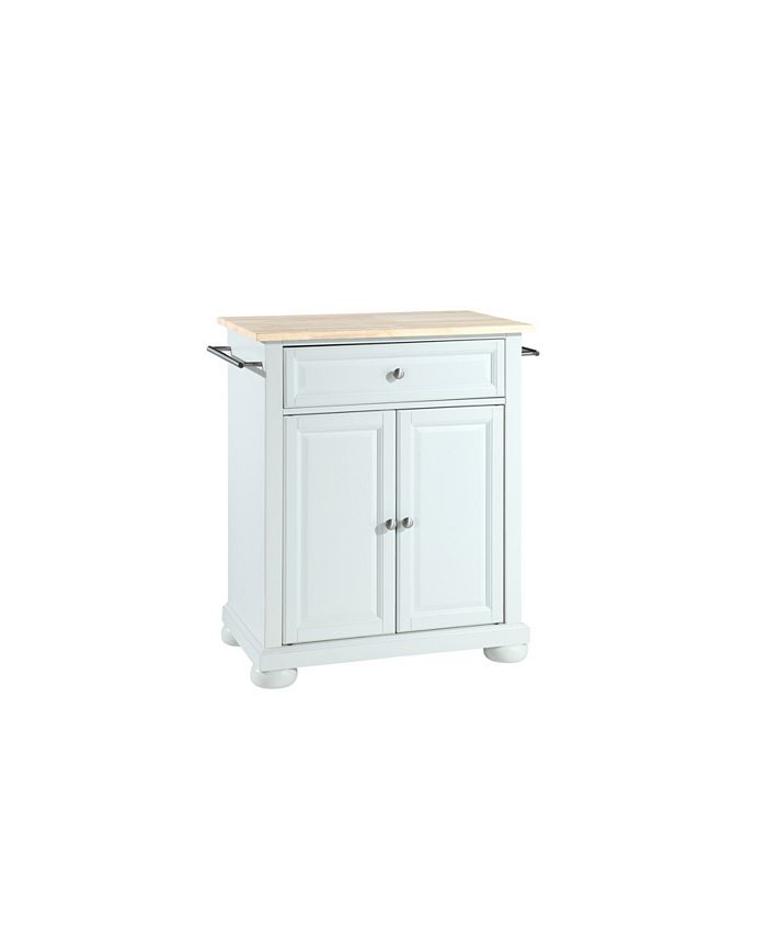 Crosley Alexandria Natural Wood Top Portable Kitchen Island Macy's