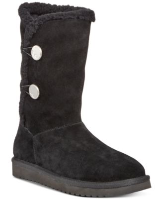 black ugg boots with diamond button