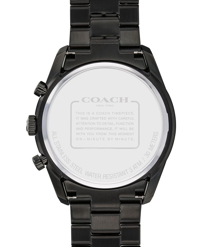 COACH Men's Chronograph Thompson Sport Black Stainless Steel Bracelet
