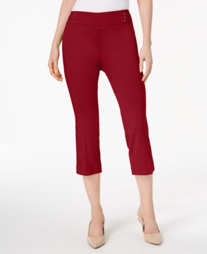 image of Jm Collection Embellished Pull-On Capri Pants, Created for Macy-s