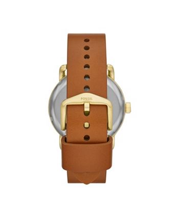 Fossil The Commuter Twist Black Dial Brown Leather Strap Watch for Men -  ME1166 main image 1