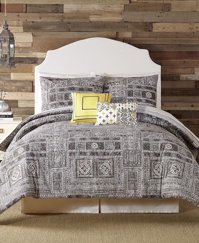 Peking Indigo Bazaar Tranquility Queen Comforter Set 5 Piece