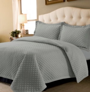 Brisbane Microfiber Solid Oversized Queen Quilt Set