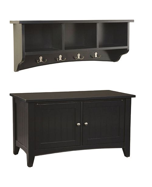 Alaterre Furniture Shaker Cottage Storage Coat Hook With Cabinet