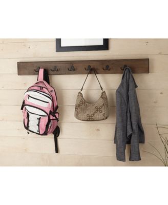 Pomona  48" Metal and Wood Wall Coat Hook
