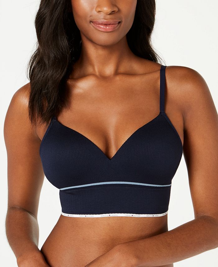 Tommy Hilfiger Women's Seamless Ribbed Push-Up Bralette R70T052 - Macy's