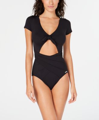 short sleeve one piece swimwear