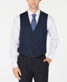 Men's X-Fit Slim-Fit Stretch Blue Birdseye Suit Vest