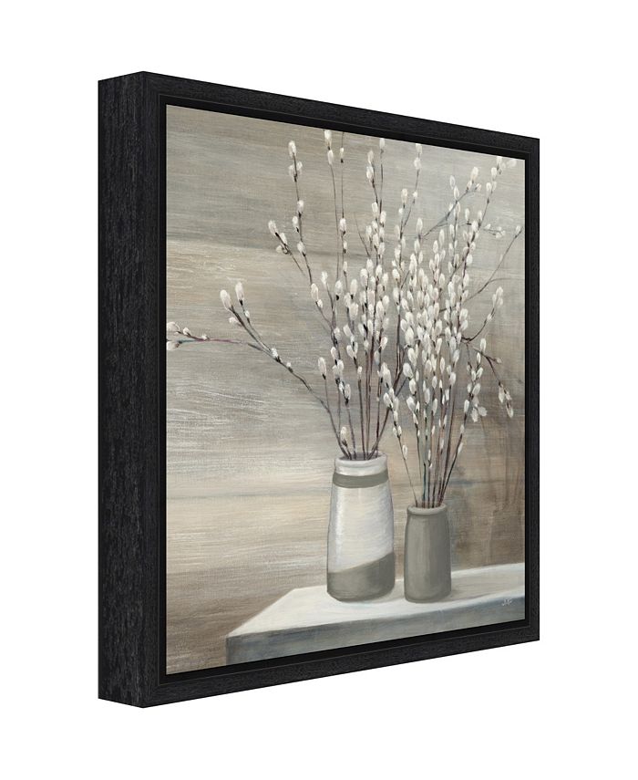 Amanti Art Pussi Willow Still Life Gray Pots by Julia Purinton Canvas ...