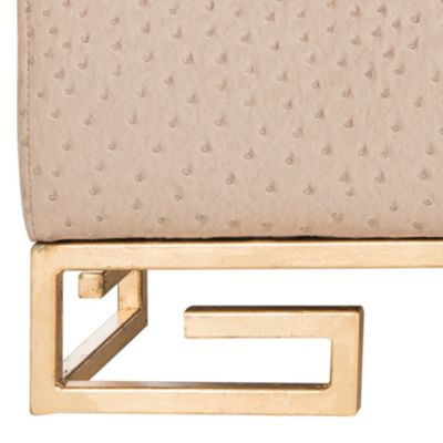 Julian Faux Ostrich Tray Ottoman/Coffee Table