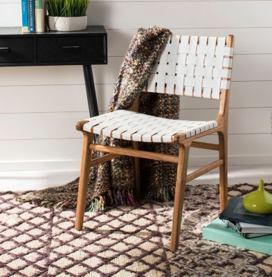 Safavieh Taika Woven Leather Dining Chair