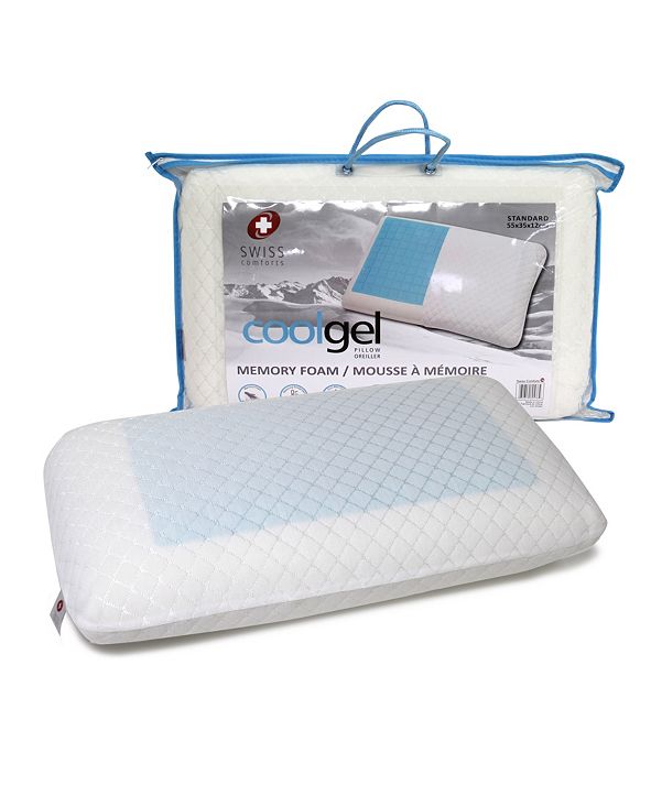 Swiss Comforts Cool Gel Memory Foam Pillow, 22"X14" & Reviews Pillows