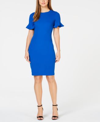 calvin klein petal sleeve dress