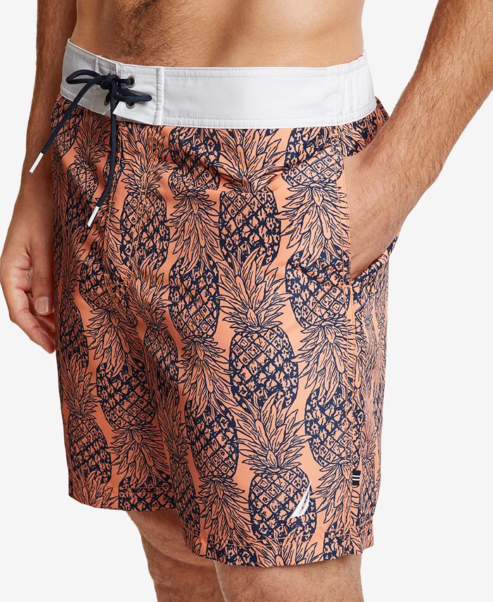 Nautica Mens Pineapple Print Swim Trunks Macy's