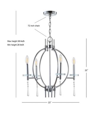 Laura 23" Crystal,Metal LED Pendant