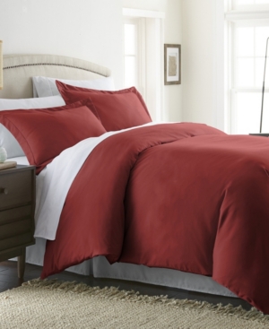 Ienjoy Home Double Brushed Solid Duvet Cover Set, Twin/twin Xl In Burgundy