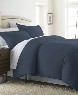 Ienjoy Home Double Brushed Solid Duvet Cover Set, Twin/twin Xl In Navy