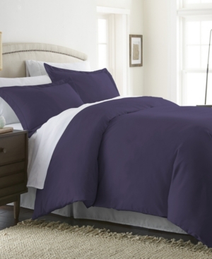 Ienjoy Home Double Brushed Solid Duvet Cover Set, Twin/twin Xl In Purple