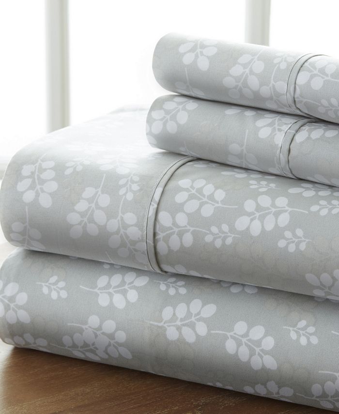 ienjoy Home - Premium Ultra Soft Vine Pattern 4 Piece Sheet Set