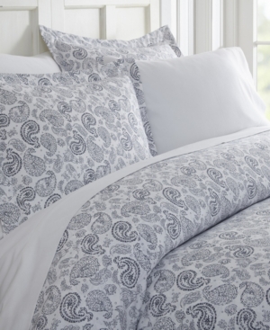 Ienjoy Home Tranquil Sleep Patterned Duvet Cover Set By The Home Collection, Twin/twin Xl Bedding In Navy Paisley