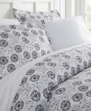Ienjoy Home Tranquil Sleep Patterned Duvet Cover Set By The Home Collection, Queen/full In Light Grey Make A Wish