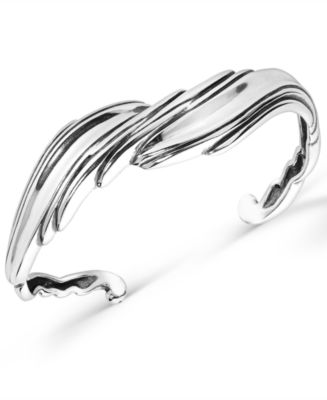 Carolyn Pollack Fluted Smooth Cuff Bracelet in Sterling Silver - Macy's