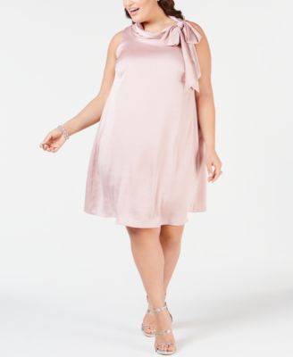 satin trapeze dress