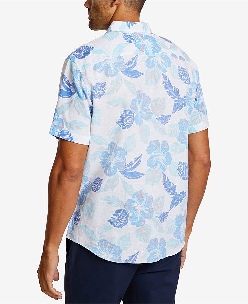 Nautica Men's Hawaiian-Print Linen Shirt & Reviews - Casual Button-Down ...