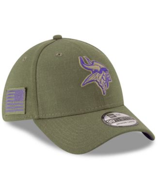 Official New Era Minnesota Vikings Salute to Service Black Cuff Beanie Hat  A11365_B87