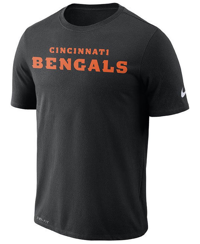 Nike Men's Cincinnati Bengals Dri-FIT Cotton Essential Wordmark T