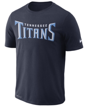 Nike Men's Tennessee Titans Dri-fit Cotton Essential Wordmark T-Shirt