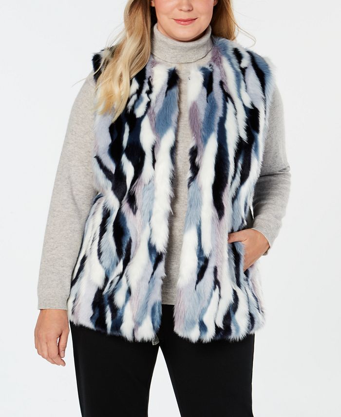 Macy's faux fur vest hotsell