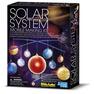 4M Kidzlabs Glow In The Dark Solar System Mobile Making Kit