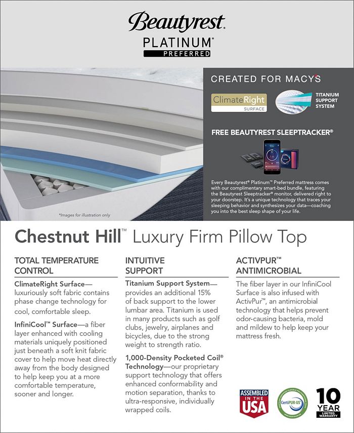 Beautyrest Platinum Preferred Chestnut Hill 15" Luxury Firm Pillow Top