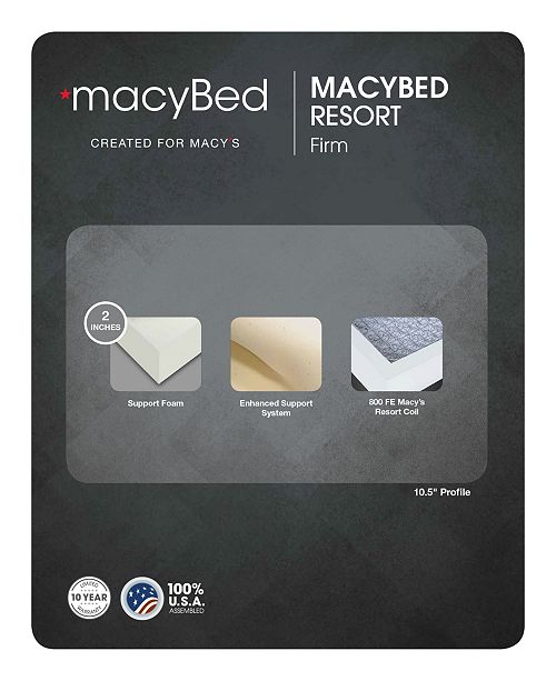 MacyBed by Serta Resort 10.5" Firm Mattress Set Full, Created for Macy