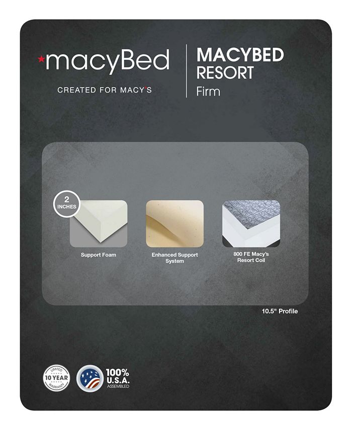 MacyBed by Serta Resort 10.5" Firm Mattress Set Full, Created for Macy