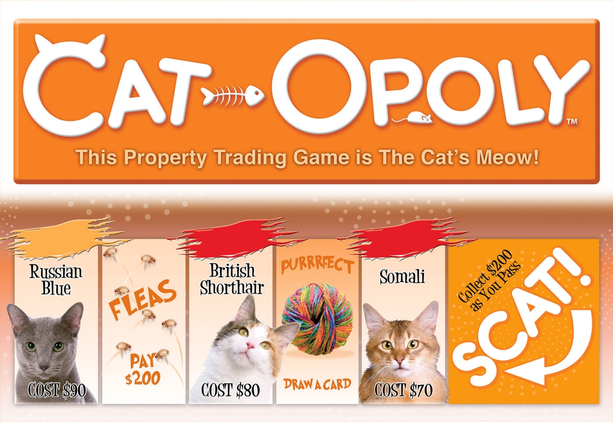 Masterpieces Puzzles Late For The Sky Cat-opoly Game In Multi