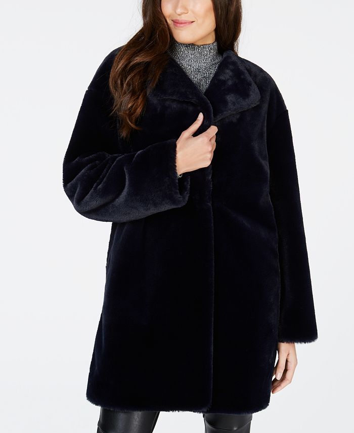 Style & Co Faux-Fur Teddy Coat, Created for Macy's - Macy's