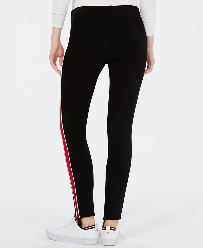 Tommy Hilfiger Racing-Stripe Stirrup Pants, Created for Macy's - Macy's