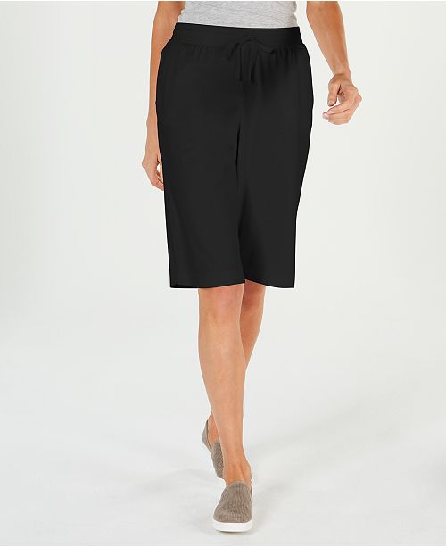 Karen Scott Petite Skimmer Shorts, Created for Macy's & Reviews