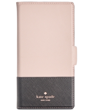 Kate Spade New York Magnetic Wrap Folio Iphone X2 Case In Black/tusk/gold