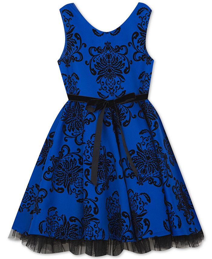 Rare Editions Toddler Girls Flocked Scuba Dress Macy's